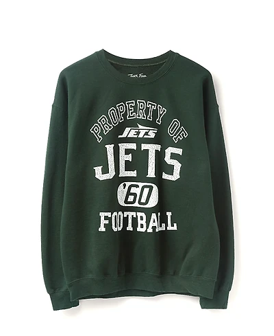 Junk Food Clothing Unisex Nfl New York Jets Backfield Flea Market Crew Fleece