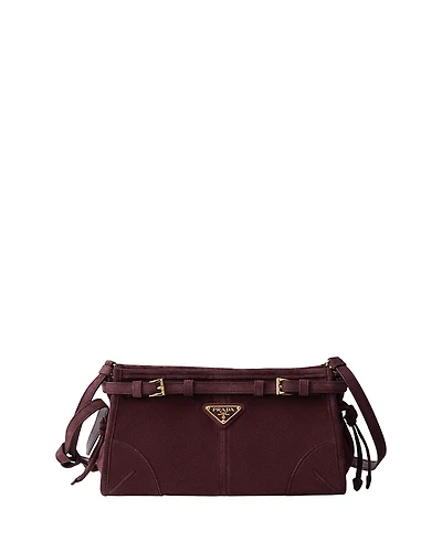 Prada Bonnie Small Suede Shoulder Bag