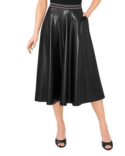 Vince Camuto Wide Leg Faux Leather Culottes