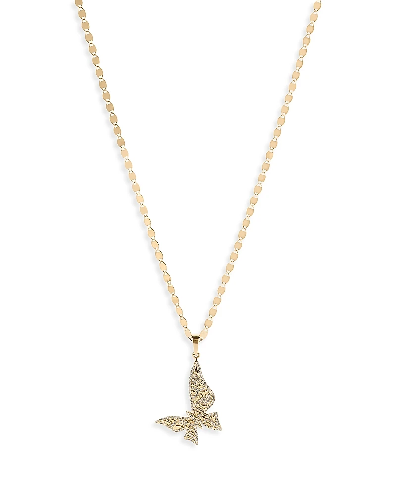Lana Jewelry Diamond Butterfly Pendant Necklace