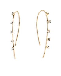 Lana Jewelry 14K Yellow Gold Diamond Threader Earrings