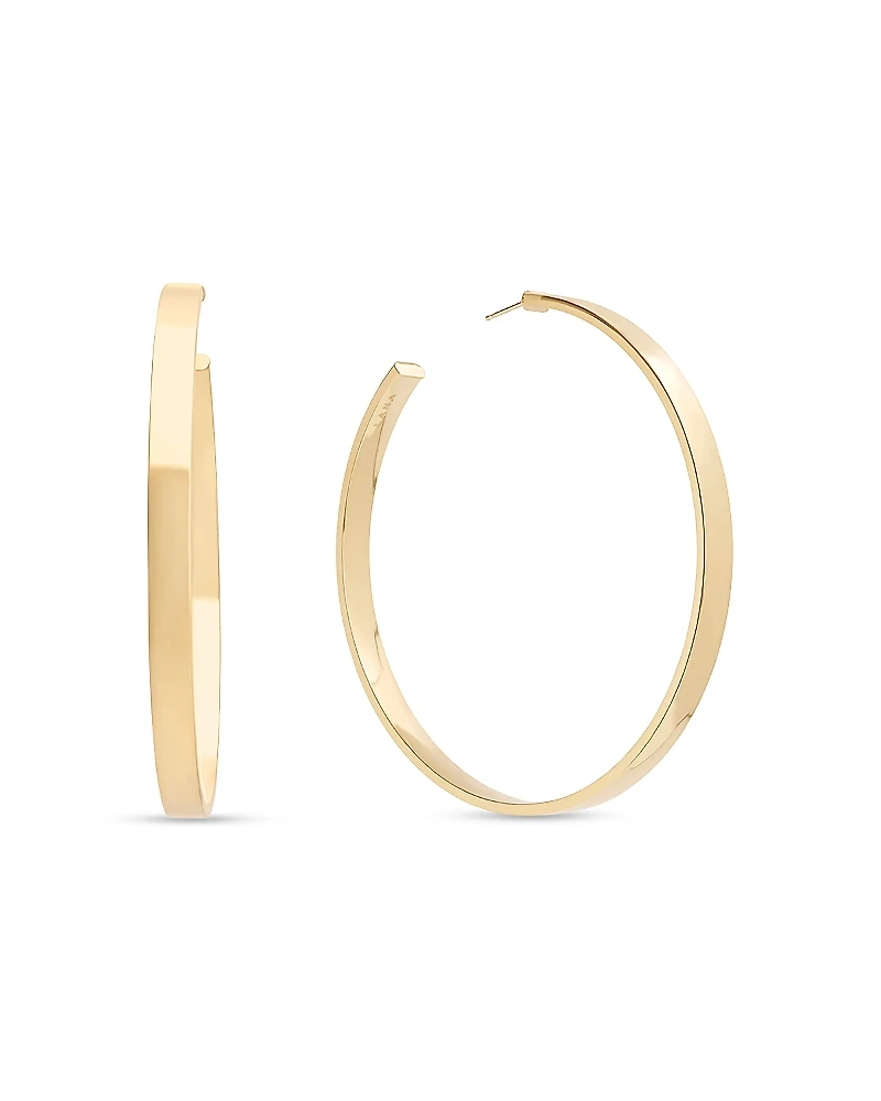 Lana Jewelry 14K Yellow Gold Polished Hoop Earrings