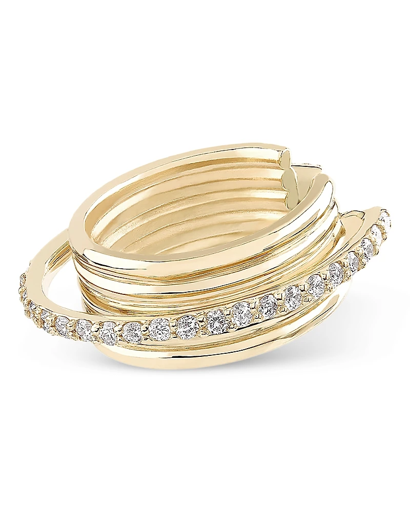 Lana Jewelry Diamond Pave Textured Ear Cuff