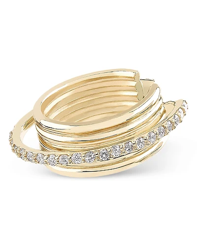 Lana Jewelry Diamond Pave Textured Ear Cuff