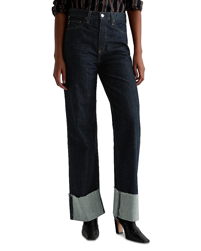 Ag Kora High Rise Cuffed Wide Leg Jeans