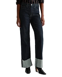 Ag Kora High Rise Cuffed Wide Leg Jeans