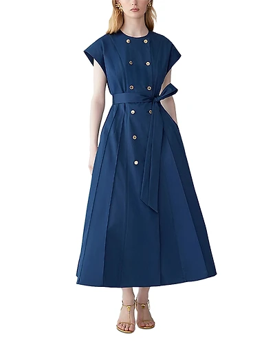 Carolina Herrera Double Breasted Tie Waist Dress