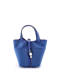 Pre-Owned HERMES Pm Cargo Picotin Lock Bag Canvas and Swift