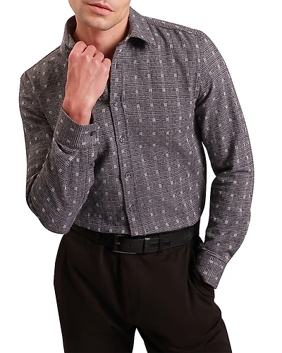 Ted Baker Vyser Regular Fit Jacquard Check Shirt