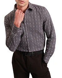 Ted Baker Vyser Regular Fit Jacquard Check Shirt