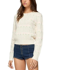 Edikted Emerie Flower Textured Knit Sweater