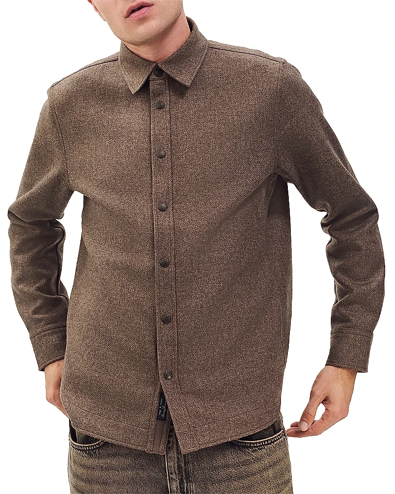 rag & bone Chelsea Snap Front Wool Shirt
