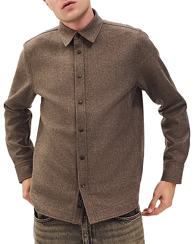 rag & bone Chelsea Snap Front Wool Shirt