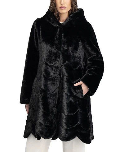 Lyla Grant Faux Fur Mink Reversible Parka Coat