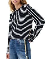 rag & bone The Knit Stripe Crewneck Pullover