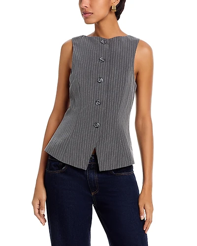 French Connection Minka Pinstriped Vest