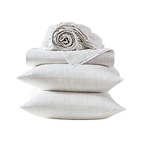 Vera Wang Erased Texture Cotton Sateen 4 Piece Sheet Set