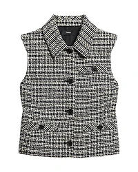 Theory Striped Tweed Vest