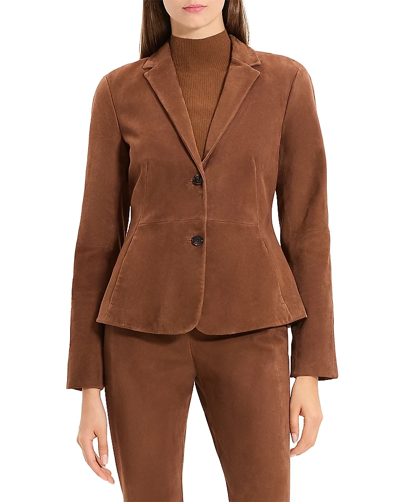 Theory Shaped Suede Blazer