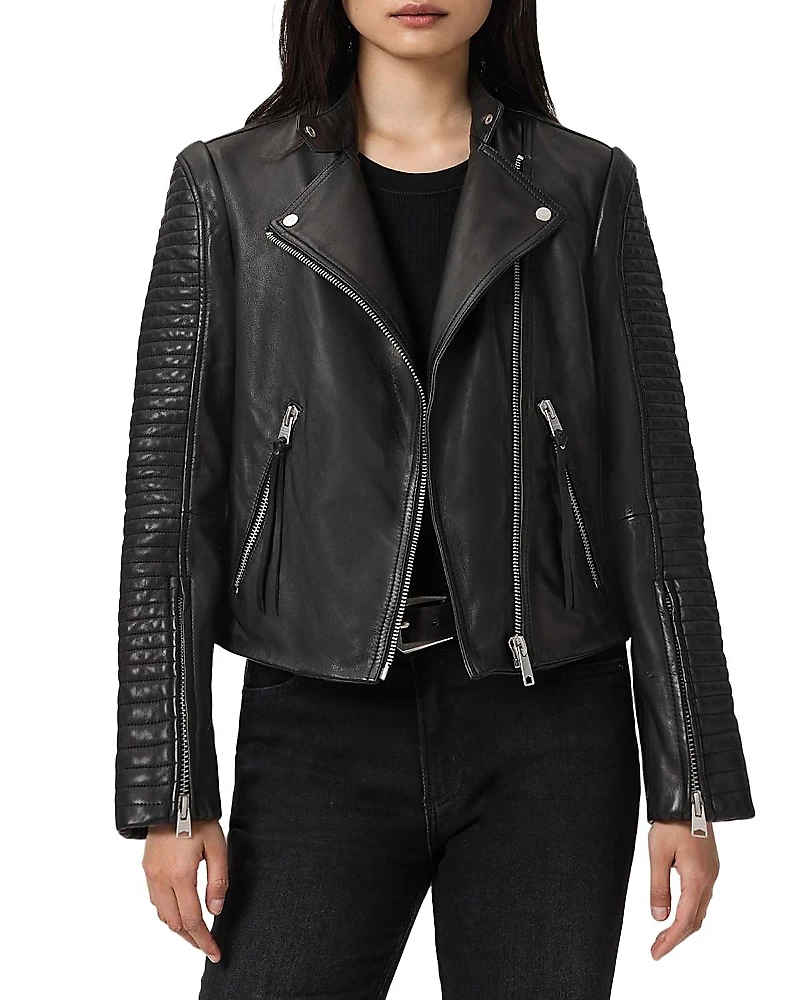 Allsaints Raul Leather Biker Jacket