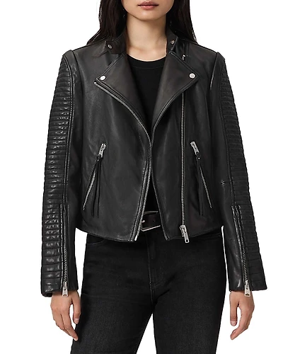 Allsaints Raul Leather Biker Jacket