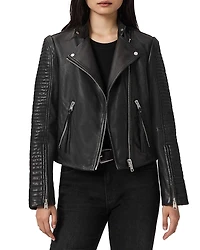 Allsaints Raul Leather Biker Jacket