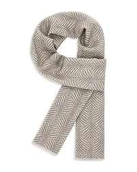 Boggi Milano Herringbone Wool Scarf