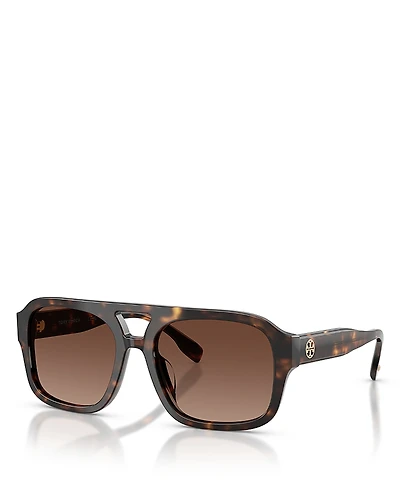 Tory Burch Aviator Sunglasses, 55mm