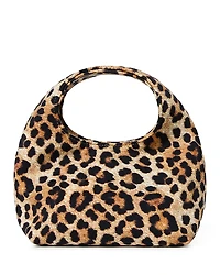 Loeffler Randall Kenzie Small Leopard Print Bucket Clutch