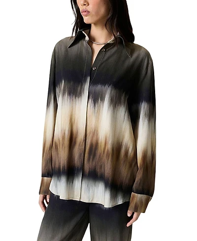 Nocturne Tie-Dye Patterned Shirt