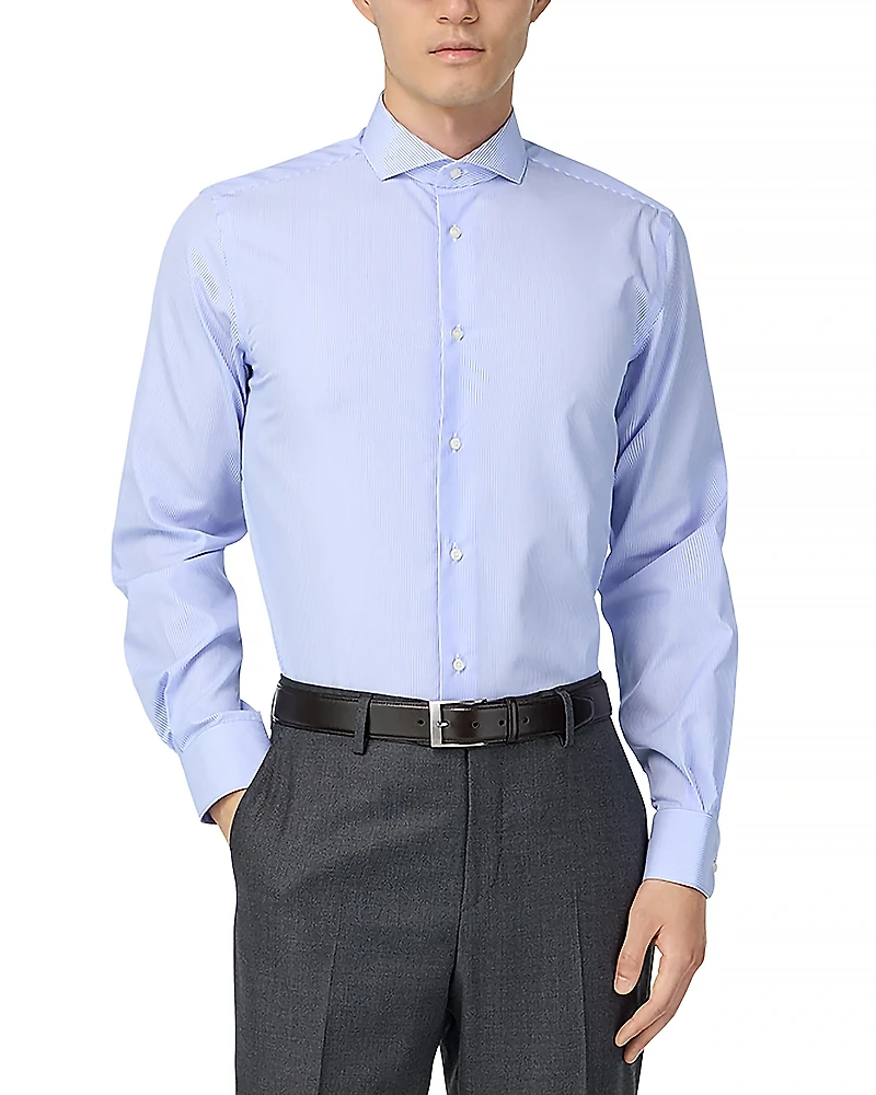 Boggi Milano Non-Iron Twill Naples Collar Dress Shirt