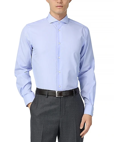 Boggi Milano Non-Iron Twill Naples Collar Dress Shirt