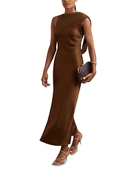 Reiss Petite Alula Back Detail Midi Dress