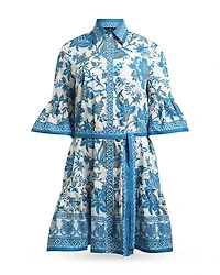Etro Floral Belted Mini Shirtdress