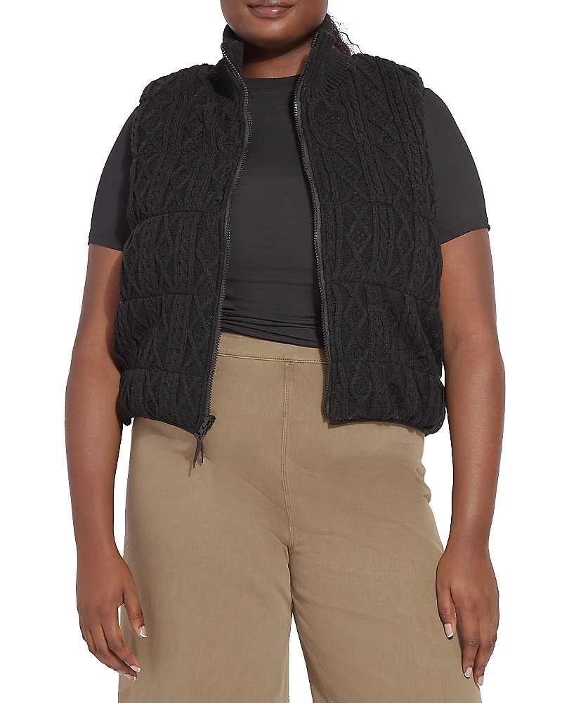 Lysse Plus Prudence Reversible Sweater Puffer Vest