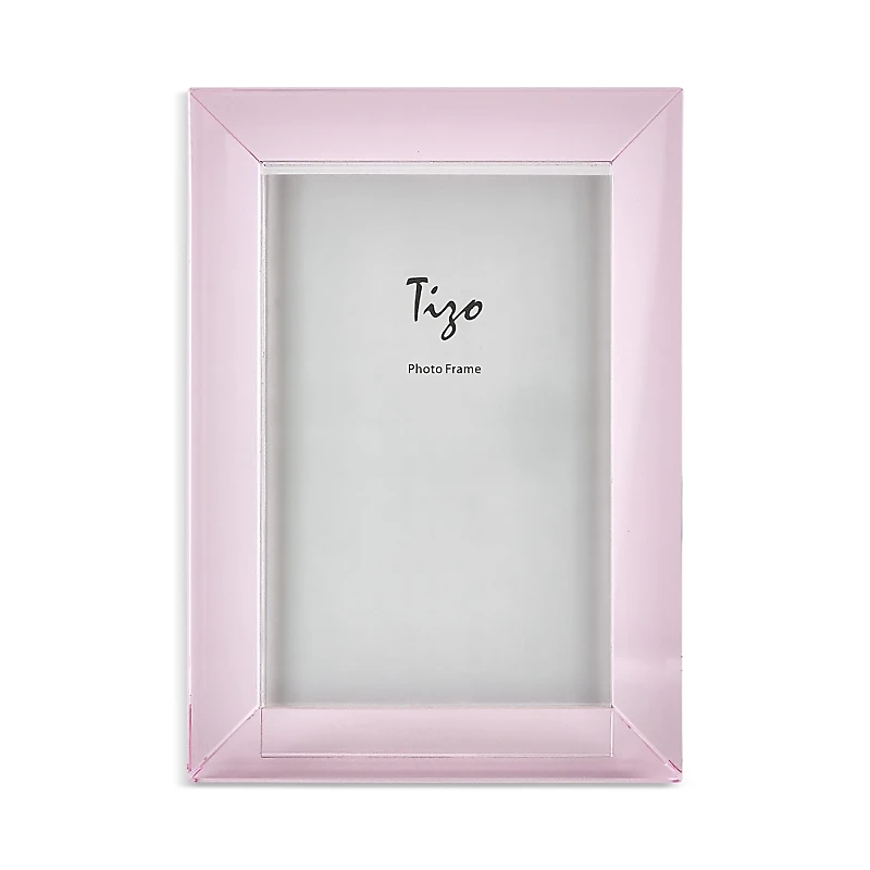 Tizo Crystal Glass Picture Frame, Pink, 5 x 7