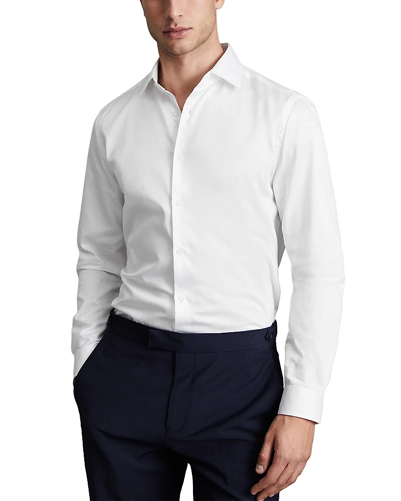 Reiss Remote Slim Fit Long Sleeve Satin Shirt