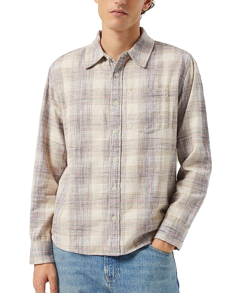 Corridor Rosewood Long Sleeve Button Front Shirt