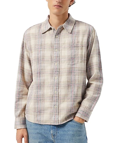 Corridor Rosewood Long Sleeve Button Front Shirt