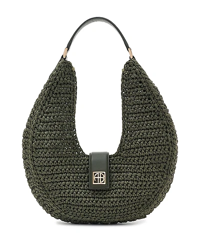 Anine Bing Lou Monogram Crocheted Shoulder Bag