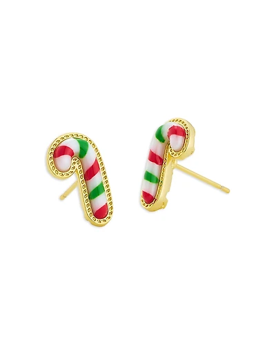 Kendra Scott Enamel & Mother of Pearl Candy Cane Stud Earrings
