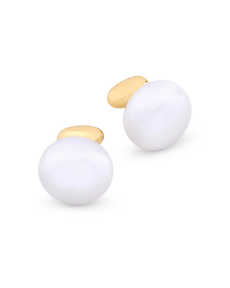 Aqua Bar & Imitation Pearl Earrings - Exclusive