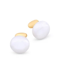 Aqua Bar & Imitation Pearl Earrings - Exclusive