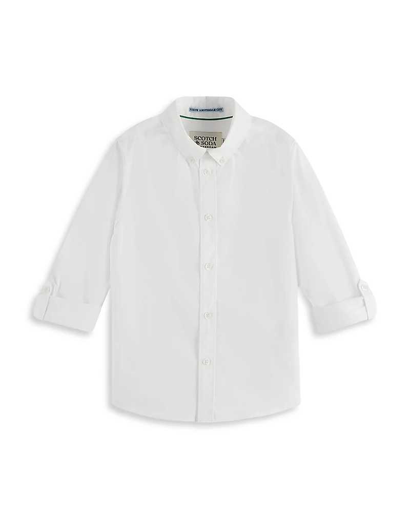 Scotch & Soda Boys' Occasional Dobby Long Sleeved Shirt - Little Kid, Big Kid