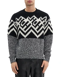 Helmut Lang Half Fair Isle Crewneck Sweater