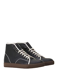 Lanvin Dbb1 High-Top Leather Sneakers