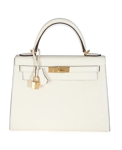 Pre-Owned HERMES Sellier Kelly 28 Leather Handbag