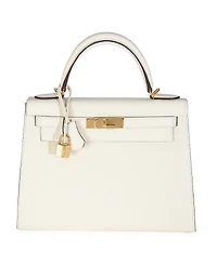 Pre-Owned HERMES Sellier Kelly 28 Leather Handbag