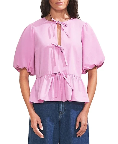 Ro & Zo Cotton Tie Front Top