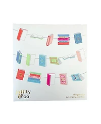 Jollity & Co. Book Club Garland, Set of 16 Pieces and Hanging Twine - Ages 8 - 10 Years